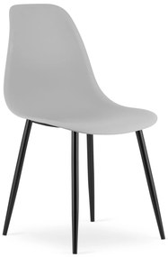 AKCIA Svetlosivá stolička OSAKA s čiernymi nohami II. akosť