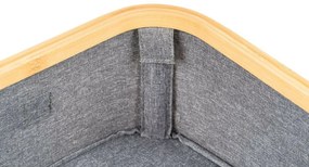 Úložný box G21 40 x 30 x 15 cm, bambusový s vekom, sivý
