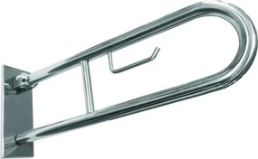 Bemeta Design HELP: Madlo, 900 mm, v tvare U, s držiakom TP, sklopné, s krytkou, nerez, lesk - 301407291