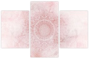 Obraz - Ružová mandala (90x60 cm)