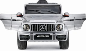 LEAN CARS Elektrické autíčko Mercedes AMG G 63 strieborné lakované