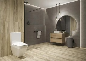 Cersanit Crea Clean On, hranatá kombi misa vrátane Slim sedátka z duroplastu, biela, K114-022
