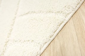 Kúpeľňový koberček Sash krémový, pruhy