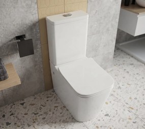 Erga Jotta, WC kombi misa 640x365x820 mm, Rimless + toaletné sedadlo, biela lesklá, ERG-V03-JOTTA-RIM-WH