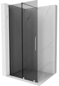 Mexen Velar, sprchová zástena s posuvnými dverami Walk-in 90 x 200 cm, 8mm šedé sklo, chrómová, 871-090-000-43-01