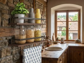 Nástenné police VIREON hnedé, sada 2ks