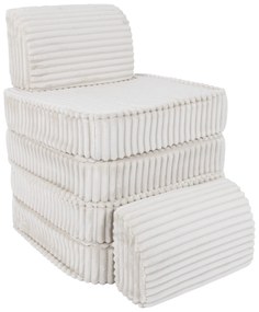 MeowBaby® Churros detská pohovka Basic, Cotton Candy White