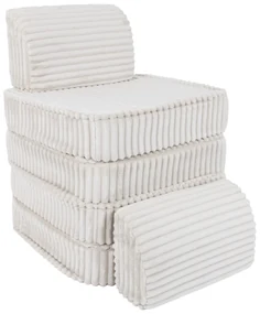 MeowBaby® Churros detská pohovka Basic, Cotton Candy White
