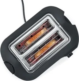 Severin AT 2589 - Hriankovač s dvoma otvormi 800W/230V nerez/čierna