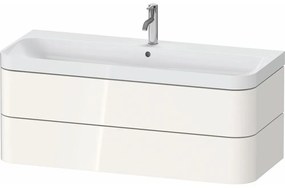 DURAVIT Happy D.2 Plus c-shaped závesná skrinka s nábytkovým umývadlom s otvorom, 2 zásuvky, 1175 x 490 x 480 mm, biela vysoký lesk, HP4349O22220000