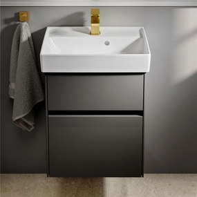 VILLEROY &amp; BOCH Collaro závesná skrinka pod umývadielko, 2 zásuvky, 460 x 374 x 546 mm, Glossy Grey, C00600FP