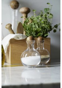 Soľnička a korenička Sagaform Oval Oak, 200 ml
