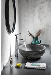 Sapho - Umývadlo na dosku PRIORI, priemer 41 cm, keramika/šedá