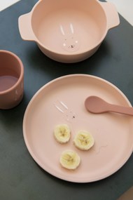 Detský silikónový tanier Mrs. Rabbit