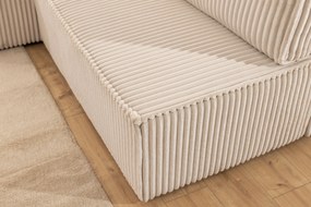 Rozkladacia rohová sedacia súprava Solvero Mini ľavá - svetlobéžový plyš Tilia 01