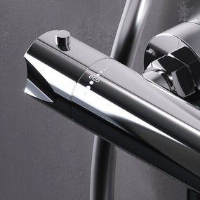 Ručná sprchová súprava AM.PM Hit F408TA46 s termostatickou sprchovou batériou, chróm