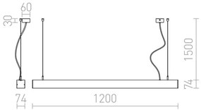 RED - Design Rendl - R12720 - LED Luster na lanku PESANTE LED/40W/230V