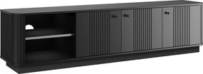 TV skrinka Vespera 3D 187 cm na sokli - čierna