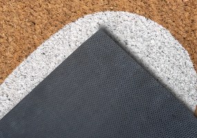 Hanse Home, Rohožka srdce biele 105682 – na von aj na doma, 45x75, hnedá, chodba / predsieň