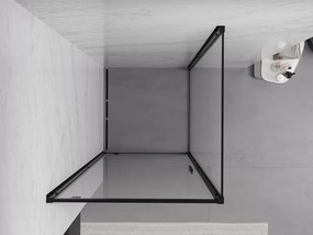 Mexen Exo-BR sklopná sprchová kabína 100 x 100 cm, priehľadná, čierna - 8181-100-100-70-00