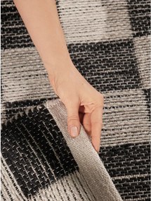 Čierny/krémovobiely obojstranný/ručne tkaný koberec s prímesou juty 200x300 cm Rex – Hanse Home