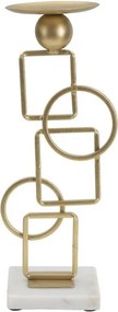 Svietnik Mária 31 cm zlatá/mramor