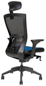 Kancelárska ergonomická stolička MERENS — látka, čierna / viac farieb Červená