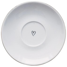 Bella Rose Porcelánová podšálka 15 cm – srdiečko uprostred