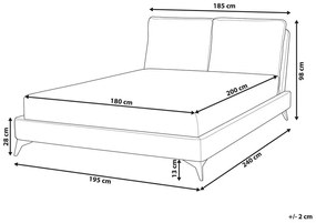 Manželská posteľ 180 cm Mellody (svetlobéžová) (s roštom). Vlastná spoľahlivá doprava až k Vám domov. 1081354