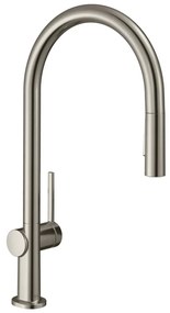 Hansgrohe M54, drezová batéria Talis s výsuvnou spŕškou, vzhľad nehrdzavejúcej ocele, HAN-72800800