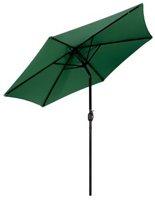 MultiGarden Veľký šikmý záhradný slnečník s kľukou, 270 cm, 6 rebier - zelený MultiGarden