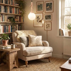 Toolight Toolight, stropné svietidlo 1xE27 APP1422-1CP, hnedá-biela, OSW-02415