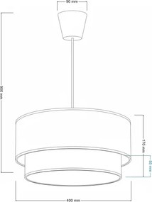 Brilagi - LED luster na lanku BOHO ECO 1xE27/10W/230V pr. 40 cm béžová/krémová