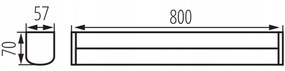 LED nástenné a stropné svietidlo do kúpeľne 20W 4000K IP44 80cm biele KANLUX