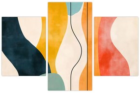 Obraz - Minimalistická farebná ilustrácia II. (90x60 cm)