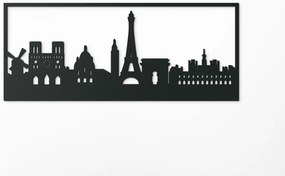 drevko Obraz Paríž Rozmer obrazu: 37 x 89 cm, Farba dekorácie: Čierna
