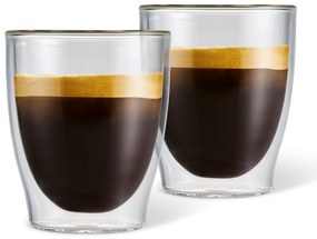 2 dvojstenné poháre na caffè crema