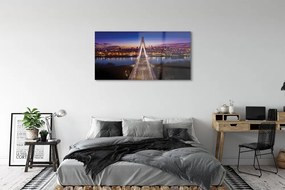 Obraz na akrylátovom skle Warsaw panorama riečny most 125x50 cm