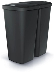 Odpadkový kôš COMPACTO DUA 45 L čierny
