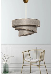 Závesná lampa, Couper - Beige, Gold