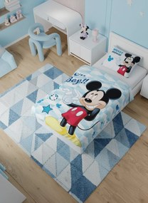 Detské bavlnené obliečky Nook Mickey Mouse 100x135 cm + 40x60 cm modré