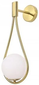 Toolight - sklenená nástenná lampa G9 APP603-1W, zlatá, OSW-08996