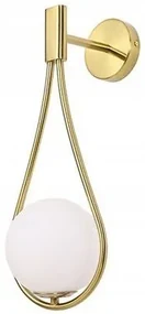 Toolight - sklenená nástenná lampa G9 APP603-1W, zlatá, OSW-08996