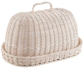 Oválny ratanový chlebník + látka