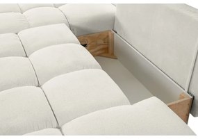 Rozkladacia rohová čalúnená sedacia súprava s úložným priestorom do L ALMADA ľavá béžová