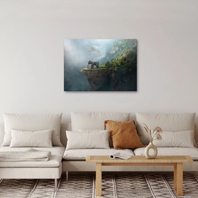 Obraz - Sloník na vrchole Taj Mahal (70x50 cm)