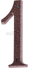 Číslo " 1 " medený antik 120mm