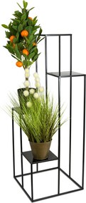 STOJAN NA KVETINÁČ KASKADA2 110X40X40 CM ČIERNA