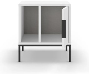 Biely nočný stolík s poličkami Lani – Marckeric