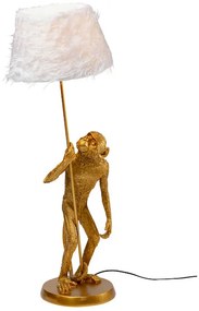 Standing Monkey stojacia lampa zlato-biela